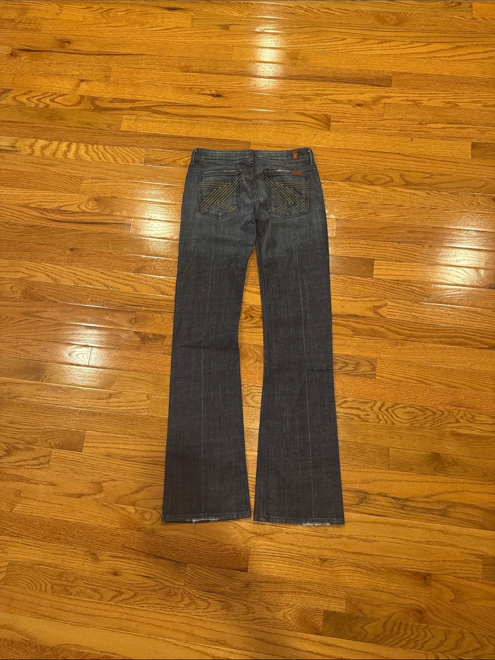 7 For All Mankind Dark Indigo Wide-Leg Jeans - Picture 3 of 4